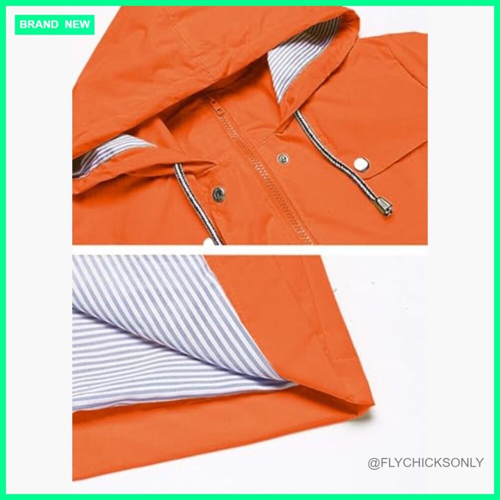 Waterproof Polyester Spandex Raincoat Hooded Ligh… - image 5